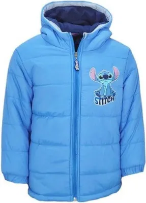 Produktbild von Disney Stitch Kinder Winterjacke Jungen Jacke mit Kapuze – Blau / 110