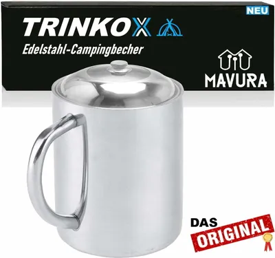 Obrázok produktu pre TRINKOX nerezový kempingový hrnček hrnček na pitie šálka na kávu mini vonkajší hrniec na varenie