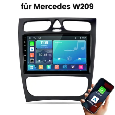 Produktbild von Junsun Linux Autoradio für Mercedes-Benz W209 – CarPlay & Android Auto, Bluetooth, VI-LINK, Plug & Play