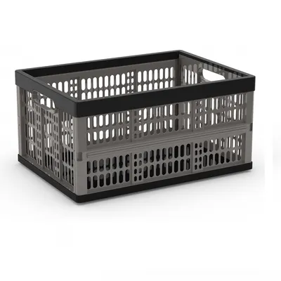 Produktbild von KIS Kunststoffbox Klappbox "Flip" Schwarz/Grau 32 L