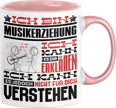 Produktbild von Musikerziehung Geschenk Tasse Lustige Geschenkdiee für einen Musikerziehung Geburtstag Ich Bin Musikerziehung Ich Kann Es Dir Erklären Aber Nicht Für Dich Verstehen (Rosa)
