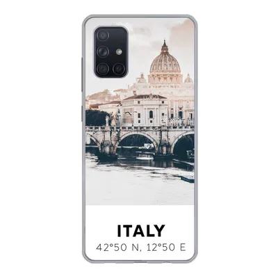 Produktbild von MuchoWow® Handyhülle Schutzhülle Hülle für Samsung Galaxy A51 Italien - Brücke - Fluss Silikon Softcase Handy Hülle - Schutzabdeckung