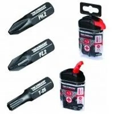 Produktbild von Schraubendreherbits „S2 schwarz“, 10 Pozidriv-Bits, 25 mm