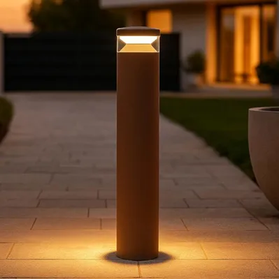 Produktbild von Ideal Lux 346700 BOEING Stehleuchte/Mastleuchte für den Außenbereich, H700mm, LED, 14W, 1700/300lm, 3000K, IP65, braun