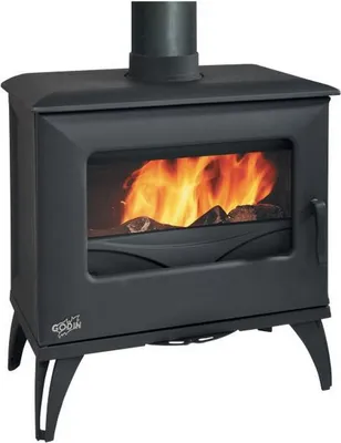 Image de Poêle bois bûche GODIN Cube 8Kw - Anthracite - 388117