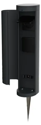 Produktbild von Novatool 1x Steckdosenturm 2-fach außen Anthrazit rund mit Blende IP44 mit Erdspieß Steckdose Aussen Gartensteckdose Outdoor Steckdosesäule Garten Steckdosenturm (Elektro)