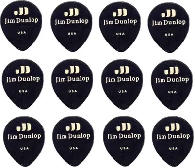 Produktbild von Dunlop 485P-03HV Celluloid Teardrop Black Plektrum