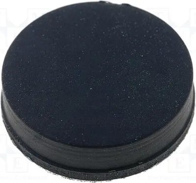 Productafbeelding van 10 zwarte zelfklevende voetjes: A: 14 mm, B: 5 mm, C: 3,6 mm. Voetjes