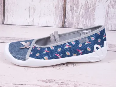 Produktbild von BEFADO Mädchen Hausschuhe Ballerinas Flexible, schimmern Ledereinlegesohle Blau 31