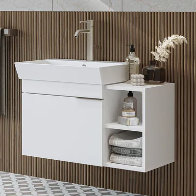 Produktbild von Roomart LYCIA-82 Badmöbel-Set 2-teilig 50 cm breit, Weiß