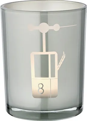 Produktbild von Windlicht Lift (Höhe 13 cm, ø 10 cm) in Grau, Windlicht mit sportlichem Skilift-Motiv