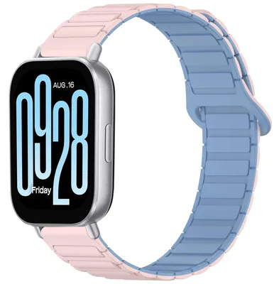 Produktbild von Für Xiaomi Redmi Watch 5 Active Two Color Silikon Magnetisches Ersatz Arm Band Rosa
