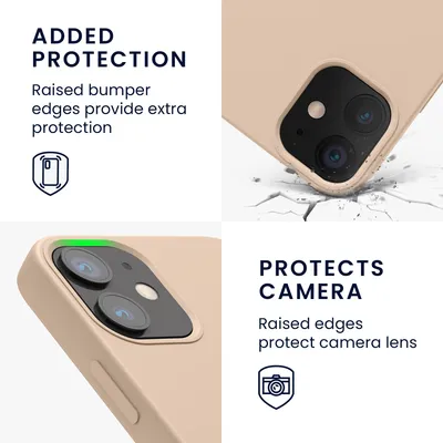 Produktbild von kwmobile Handyhülle für iPhone 12 mini Hülle, für iPhone 12 mini Case - Hülle Silikon - kabelloses Laden - Perlmutt