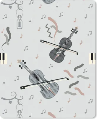 Produktbild von MuchoWow® Mauspad Mousepad Muster - Musik - Geige 30x40 cm - Mousepads - Maus Mat - Pad - Mausunterlage - Mausmatten