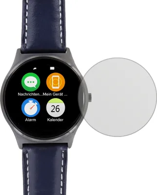 Produktbild von 5x Schutzfolie für Uhr 45.5 mm Durchmesser matt Displayschutzfolie Folie Display Schutz dipos