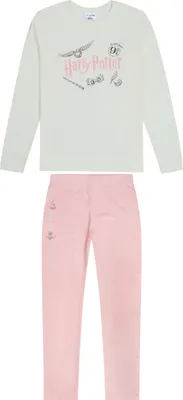 Produktbild von Harry Potter Kinder Mädchen Schlafanzug Pyjama Langarm-Shirt + Schlaf-Hose              , Größe:134-140