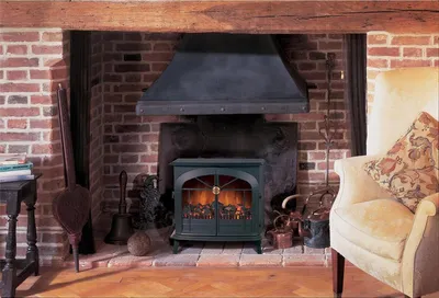Produktbild von Dimplex Stoves Stockbridge, Freistehende Feuerstelle, Elektro, Schwarz, Opti-myst, Log set, Horizontal