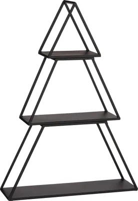 Image de Mica Decorations Décoration Arbre à étages - 3 niveaux - L50 x l14 x H71 cm - Métal - Noir