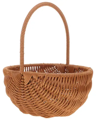 Gewebter Osterkorb aus Weide, 23x19x16 cm, oval, natur