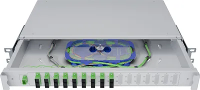 Obrázek produktu pro Optický přepínač Rack 19" 1U PLC 1x32 SC/APC Zásuvka pouzdra