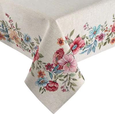 Image de EUROFIRANY | Nappe - colorée - 140 x 180 cm - motif floral - décorative