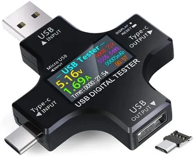 Produktbild von USB Tester J7-c, für USB-A / USB-C / microUSB, 3,6-32V, OLED Display
