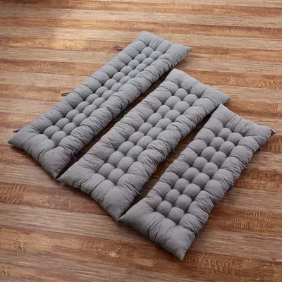 Productafbeelding van Dik bankkussen 2-3-zits pad voor buiten binnen, tuinmeubilair schommel zachte kussens, ligstoel chaise bank rechthoek zitkussen 120x45cm, grijs