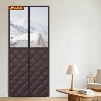 Magnetischer Wärmeschutz-Vorhang für Türen, 90x200 cm, mit Sichtfenster