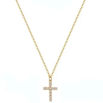 Zdjęcie produktu dla Naszyjnik Small Cross - Złoty | Elegancka Biżuteria dla Ciebie KP29403