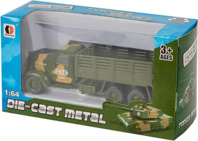 Produktbild von Anek Militärfahrzeug im Maßstab 1:64, grün, Spielzeug