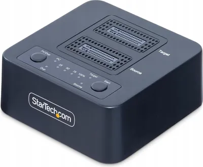 Zdjęcie produktu dla StarTech.com M2-HDD-DUPLICATOR-N1, Duplikator HDD/SSD, 1 kopii, USB 3.2 Gen 2 (3.1 Gen 2), Czarny, Plastik, USB Type-C