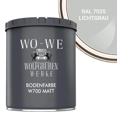 Produktbild von Betonfarbe Bodenfarbe Bodenbeschichtung MATT W700 Lichtgrau RAL 7035 - 750ml