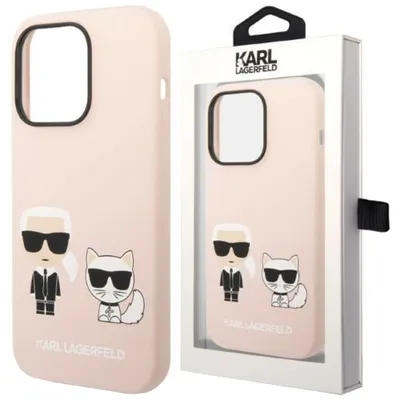 Produktbild von Karl Lagerfeld Klhmp14Msskci Iphone 14 Plus 6,7"" Hardcase Jasnoróżowy/Hellrosa Silikon Karl & Choupette Magsafe