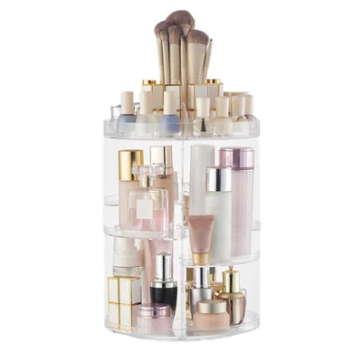 Image de Organiseur de maquillage rotatif, transparent
