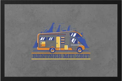 Produktbild von Rentner mit Zeit Fußmatte Camping Rentner Pension Zelten Wohnwagen Wohnmobil Geschenkidee
