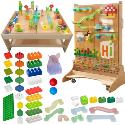 Obrázok produktu pre Sada stavebných blokov s guľôčkovou dráhou Masterkidz 359 ks.