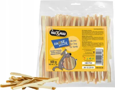 Zdjęcie produktu dla Kanapka z kurczakiem 500g dla psów, lekkostrawna, bogata w białko, naturalna