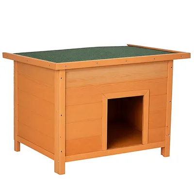 Produktbild von Hundehütte Outdoor Holz Aufklappbares Asphaltdach Wasserdicht Erhöhter Boden
