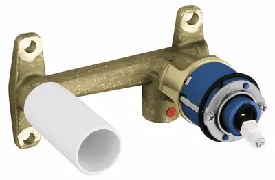 Inbouwkraanhaus 2-Griff 1/2" Chrom für Waschtischarmatur