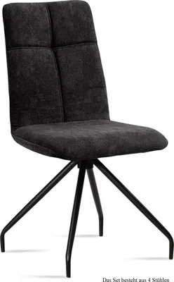 Produktbild von Esszimmerstuhl (4er-Set) Detava 47x92x60 Schwarz/Anthrazit