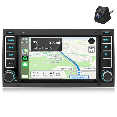 Produktbild von 7'' carplay 2+64GB Für VW Multivan Transporter T5 2008-2015 Android 14 Autoradio GPS Navi RDS SWC DAB+ android auto WIFIn mit kamera