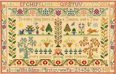 Obrázok produktu pre Súprava na vyšívanie krížikom "Sezóna a čas", 52x33cm, XS5, počítaný vzor