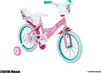 Zdjęcie produktu dla Rowerek dziecięcy Myszka Minnie 16 cali dla dziewczynki 5-7 lat Różowy