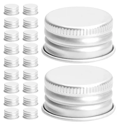 Produktbild von Aluminium Schraubverschlüsse 50 Stück Transparent 20x13mm Luftdicht für Glasflaschen und Gewürzgläser
