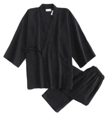 Productafbeelding van Solidchoice - Heren Yukata Kimono Badjas van Katoen