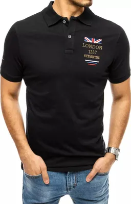 Produktbild von Dstreet Herren-T-Shirt mit Kragen Sierra schwarz XL