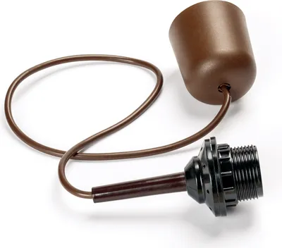 Immagine prodotto di Lampada a sospensione, sospensione, attacco E27 con anello a vite, lunghezza 70 cm, cavo in PVC, marrone