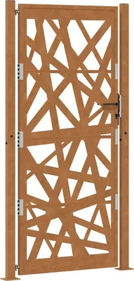 Image de Portail de jardin 100x200 cm en acier patiné, design léger