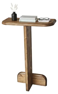 Produktbild von Konsolentisch Dpodavin, Ausziehbarer Mehrzwecktisch, Eingangskonsole, Regal mit Erweiterungen, 80x25h85 cm, Nussbaum