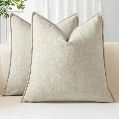 Obrázek produktu pro Dekorativní povlak na polštář z mikrovlákna, 45x45 cm - Sada 2 kusů - Čtvercový - Měkký - Se zipem